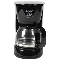 SOGO Human Technology CAF-SS-5655 Kaffeemaschine Schwarz Fassungsvermögen Tassen=4 Glaskanne, Warmhaltefunktion SOGO Human Technology CAF-SS-5655 Kaffeemaschine Schwarz Fassungsvermögen Tassen=4 Glaskanne, Warmhaltefunktion