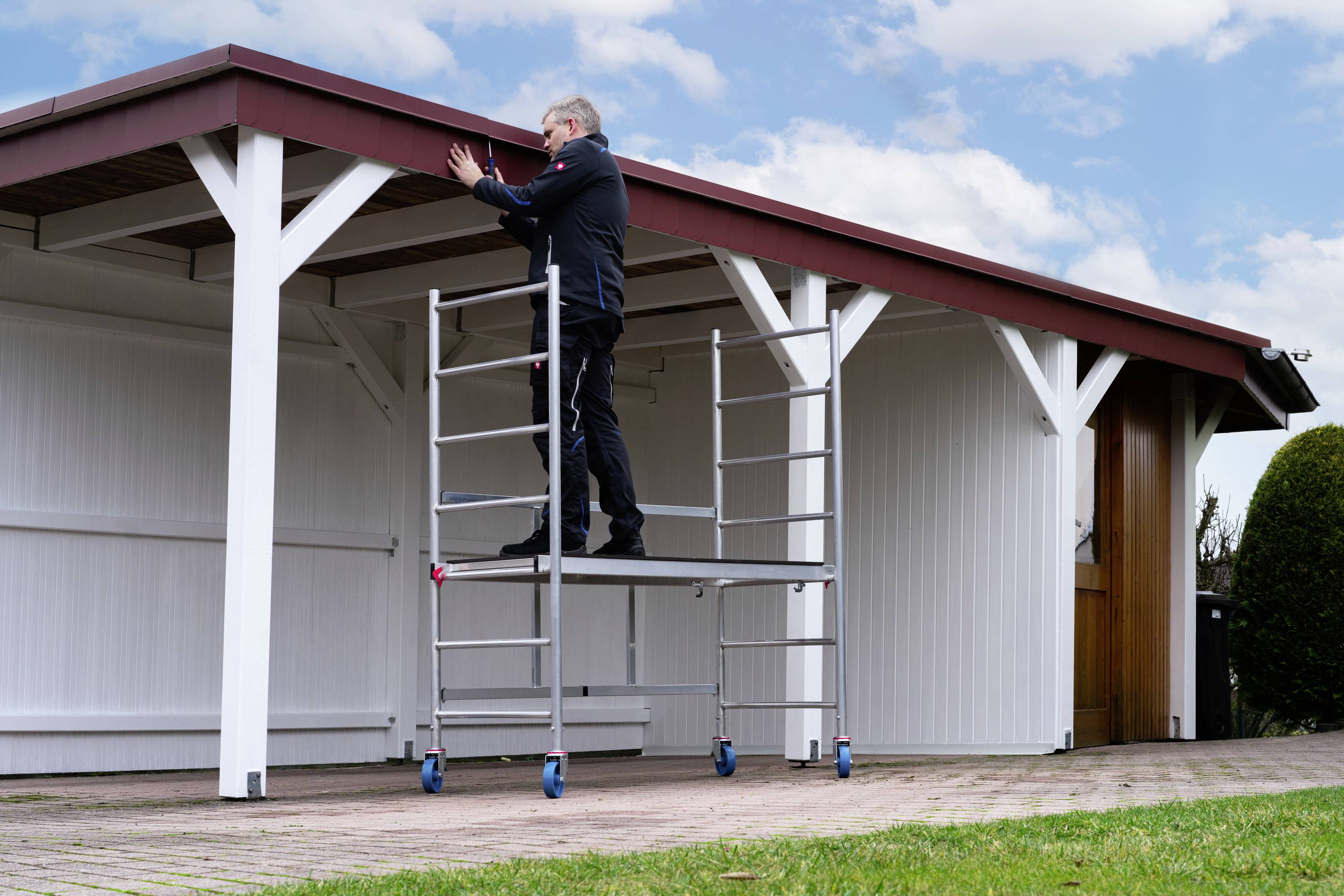 Krause 710734 FaltGerüst Montagegerüst Arbeitshöhe (max.): 2.90m Silber 30kg