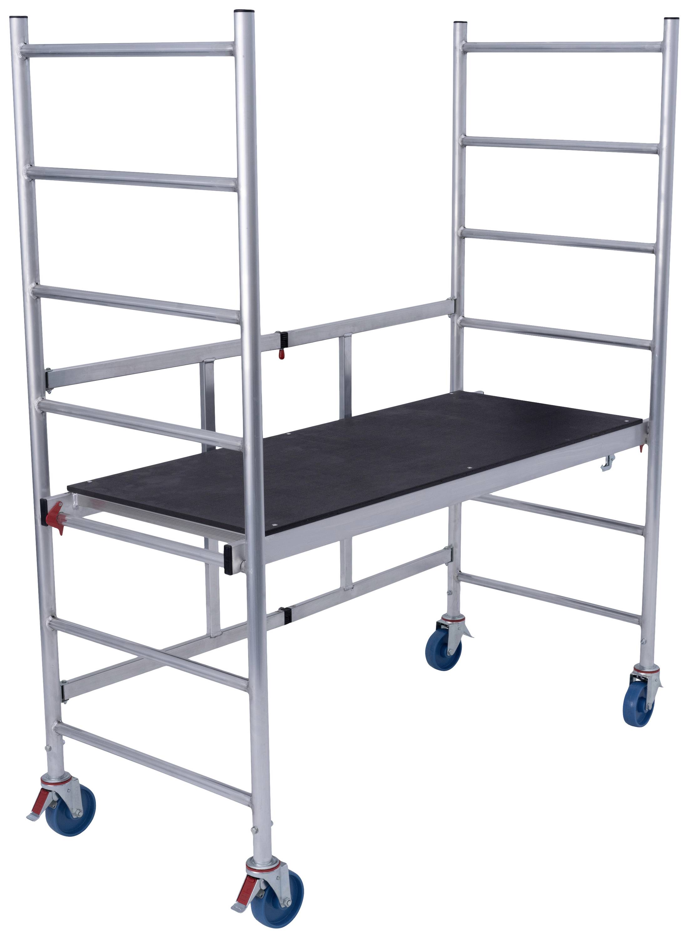 Krause 710734 FaltGerüst Montagegerüst Arbeitshöhe (max.): 2.90m Silber 30kg