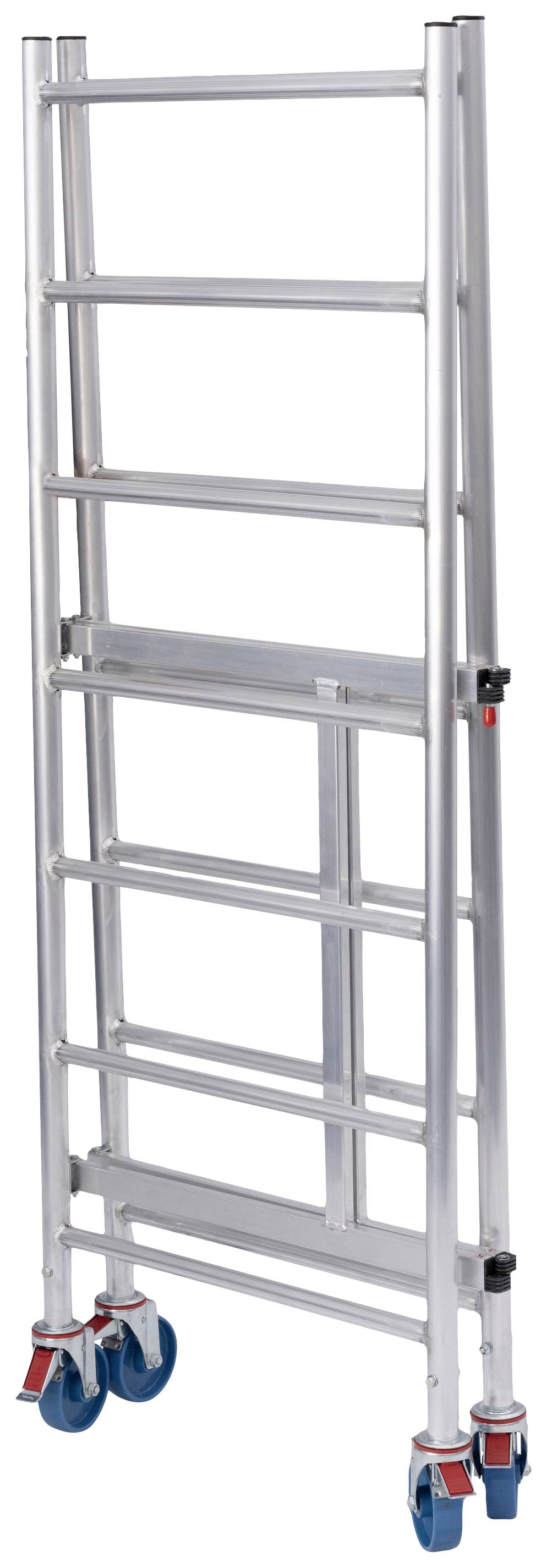 Krause 710734 FaltGerüst Montagegerüst Arbeitshöhe (max.): 2.90m Silber 30kg