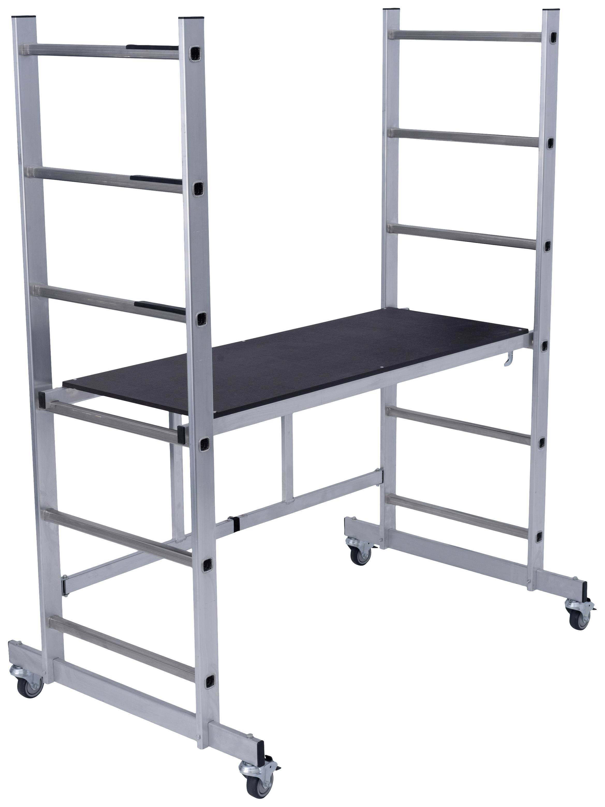 Krause 916211 FaltGerüst Montagegerüst Arbeitshöhe (max.): 2.90m Silber 15.2kg