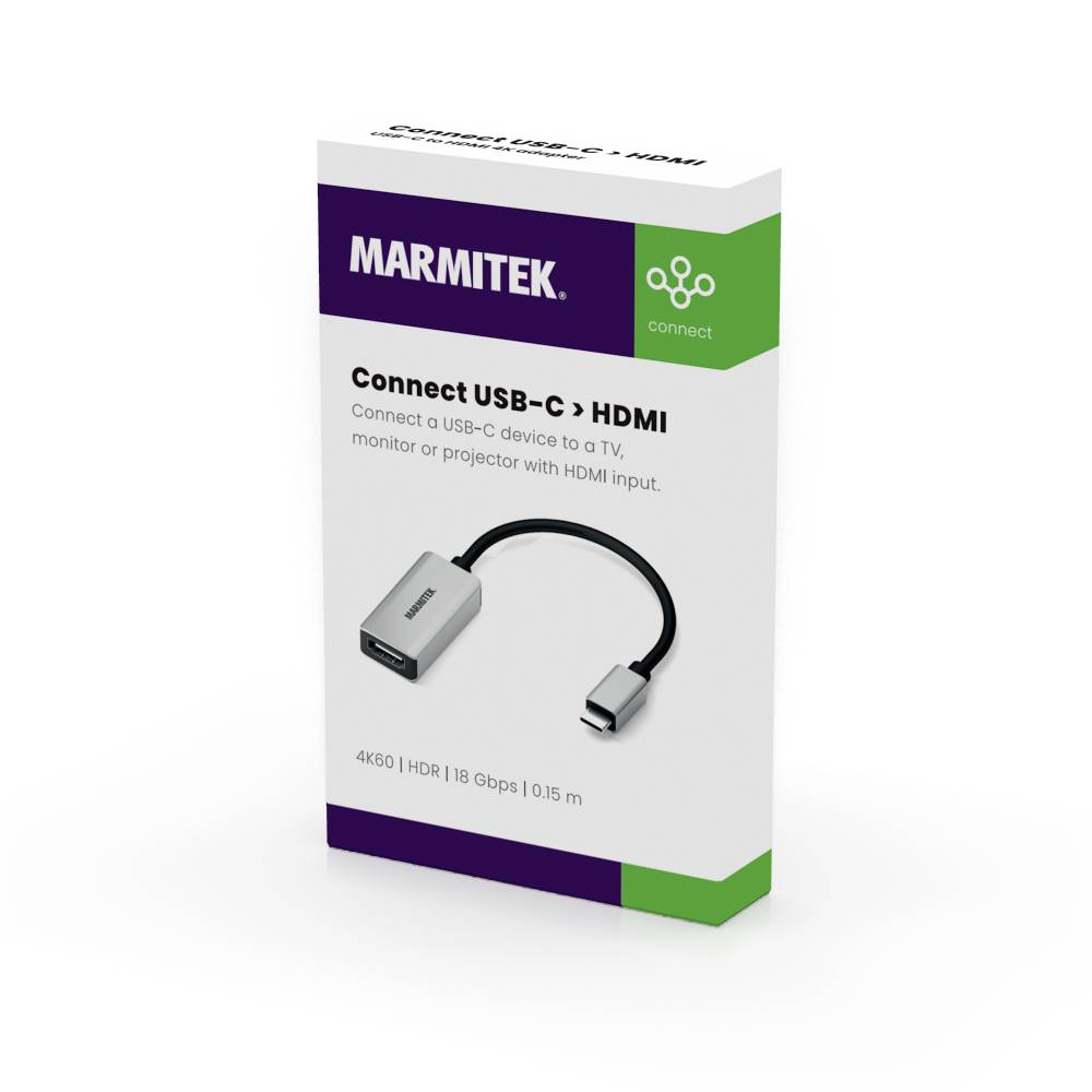 Marmitek USB-C® Adapter [1x USB-C® - 1x HDMI-Buchse] USB-C / HDMI Adapter 0.15m