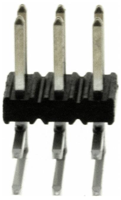 Ein Nahaufnahmebild eines schwarzen Kunststoff- und Metallsteckers mit acht Stiften, der für elektronische Schaltungsverbindungen verwendet wird.