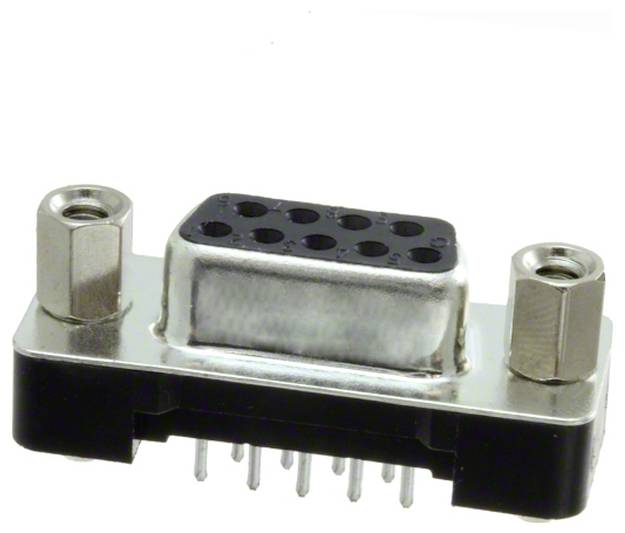 Ein Metall-9-polig-Buchsenverbinder mit je zwei Schrauben auf jeder Seite, der zur Sicherung elektronischer Verbindungen und zur Gewährleistung stabiler Verbindungen verwendet wird.