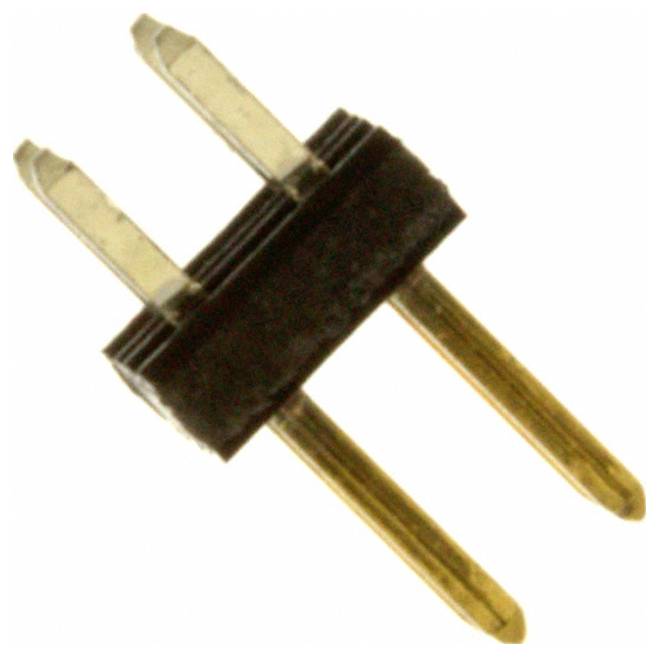 Zweizackiger Elektrostecker-Adapter mit dunklem Kunststoffgehäuse.