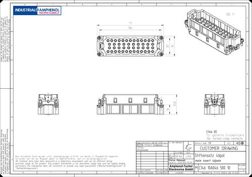 Amphenol C14610A04650010 1St.