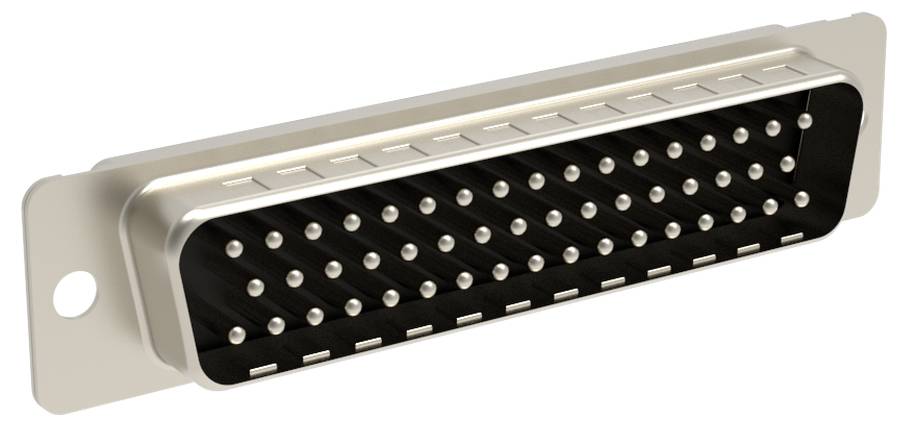 Ein Metall-D-Sub-Stecker mit mehreren Stiften, häufig für Computer- und Elektronikgeräte-Schnittstellen verwendet.