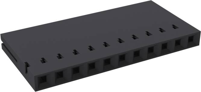 Eine schwarze diatonische Mundharmonika mit zehn Löchern, mit einem einfachen Design und ohne sichtbare Markenzeichen.