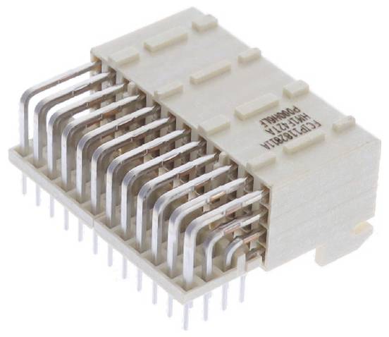 Weißer elektronischer Stecker mit mehreren Stiften und Kontakten, bezeichnet als UHT-217.