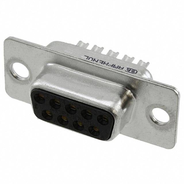 Metallischer D-Sub-Stecker mit neun Pins, geeignet für serielle Verbindungen in elektronischen Geräten.