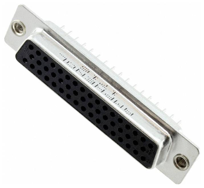 Ein 36-poliger weiblicher Centronics-Stecker für Parallelports, ausgestattet mit einem Metallgehäuse und zwei seitlichen Befestigungsschrauben für sichere Verbindung.
