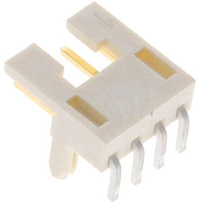 Ein schwarzer, rechteckiger Elektrostecker mit mehreren Stiften auf einer Seite und Buchsen auf der anderen Seite, verwendet für elektronische Komponenten.