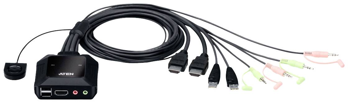 ATEN CS22H - KVM-/Audio-/USB-Switch - 2 x KVM/Audio/USB