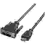 Value DVI / HDMI Anschlusskabel DVI-D 18+1pol. Stecker, HDMI-A Stecker 1.00 m Schwarz 11.99.5519 Ge