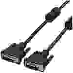 Value DVI Anschlusskabel DVI-D 24+1pol. Stecker 5.00m Schwarz 11.99.5555 Geschirmt, schraubbar DVI-Kabel