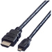 Value HDMI Anschlusskabel HDMI-A Stecker, HDMI-Micro-D Stecker 2.00m Schwarz 11.99.5581 Geschirmt HDMI-Kabel