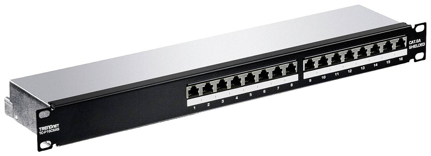 TrendNet TC-P16C6AS 16 Port Netzwerk-Patchpanel 483 mm (19") CAT 6a