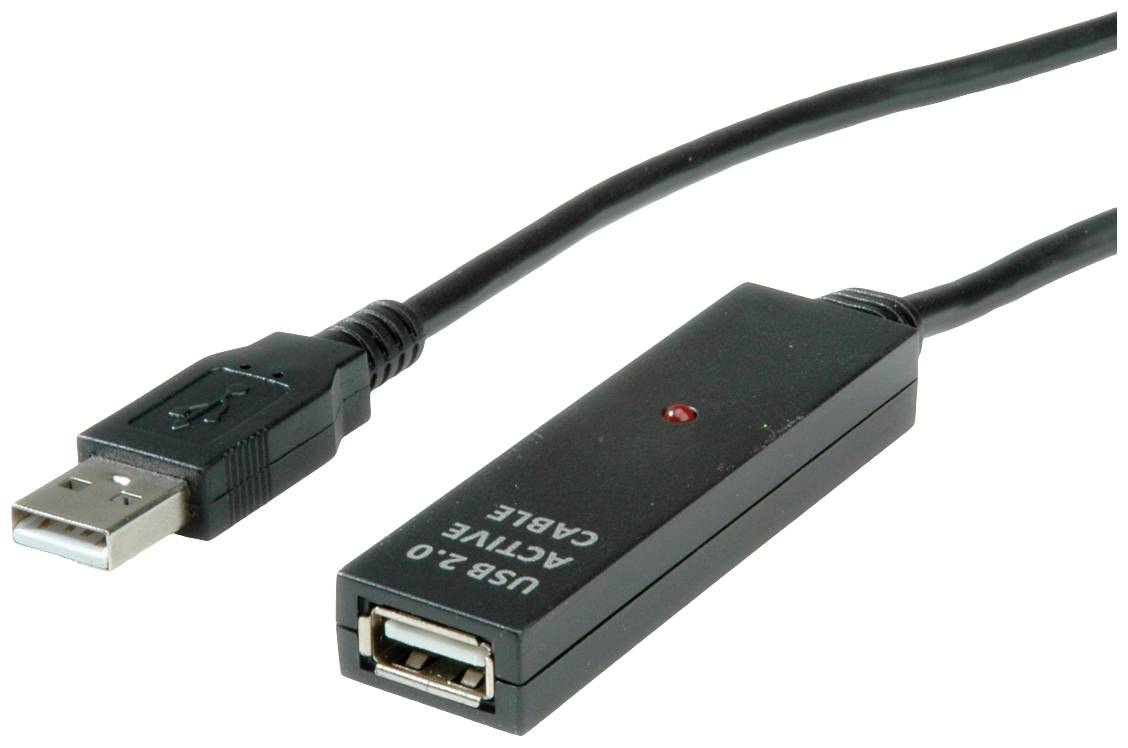 Value USB-Kabel 30.00 m Schwarz 12.99.1111