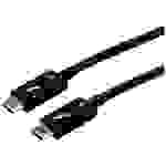 Roline USB-Kabel Thunderbolt™ 3 Thunderbolt™ (USB-C®) Stecker 0.50m Schwarz Geschirmt 11.02.9040