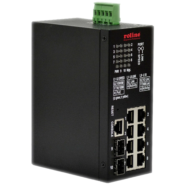 Roline 21.13.1137 Netzwerk Switch 10 / 100 / 1000MBit/s PoE-Funktion Roline 21.13.1137 Netzwerk Switch 10 / 100 / 1000MBit/s PoE-Funktion