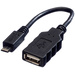 Roline USB-Kabel USB 2.0 USB-Micro-B Stecker, USB-A Buchse 0.15m Schwarz Geschirmt 11.02.8311