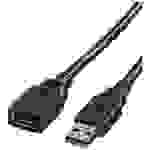 Roline USB-Kabel USB 3.2 Gen1 (USB 3.0 / USB 3.1 Gen1) USB-A Stecker, USB-A Buchse 1.80m Schwarz Geschirmt 11.02.8978