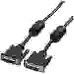 Roline DVI Anschlusskabel DVI-D 24+1pol. Stecker 7.50m Schwarz 11.04.5556 Geschirmt, schraubbar DVI-Kabel