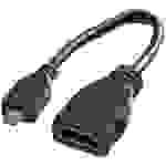 Value HDMI Anschlusskabel HDMI-A Buchse, HDMI-Micro-D Stecker 0.15 m Schwarz 11.99.5584 Geschirmt H