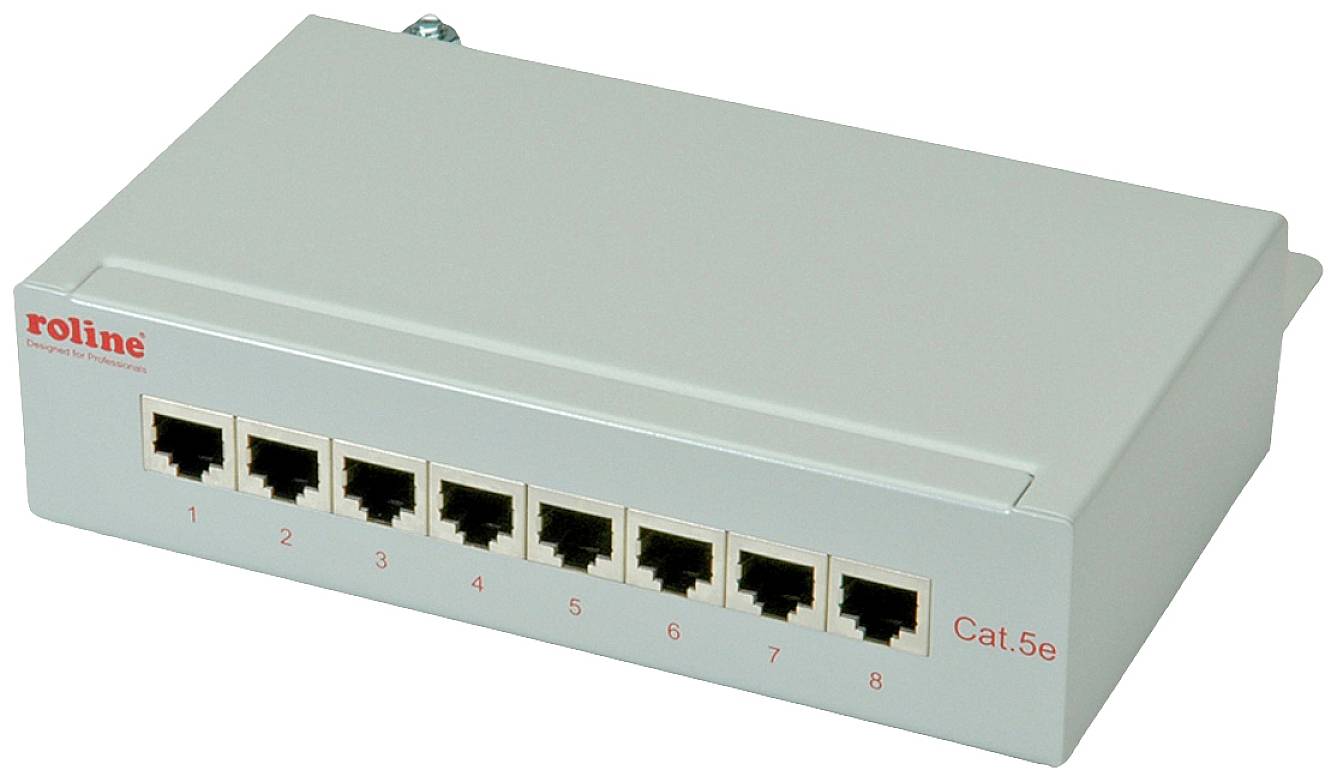 Roline 26.11.0304 8 Port Netzwerk-Patchpanel CAT 5e 1 HE
