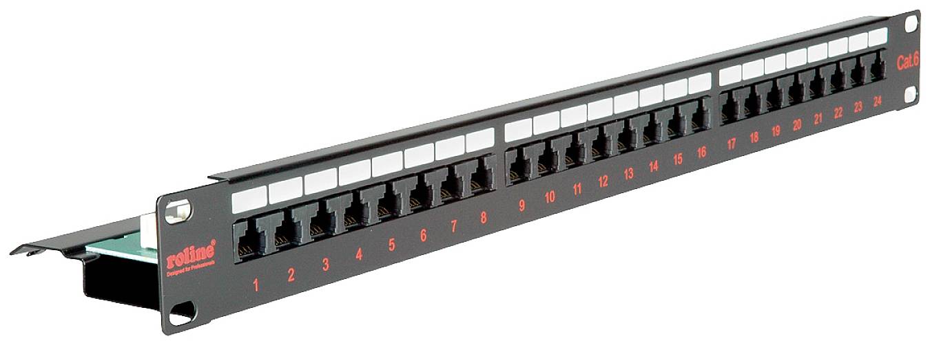 Roline 26.11.0362 24 Port Netzwerk-Patchpanel 483mm (19") CAT 6 1 HE