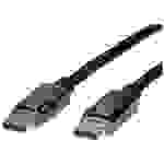 Roline DisplayPort Anschlusskabel DisplayPort Stecker 1.00m Schwarz, Silber 11.04.5866 Ultra HD (8K) DisplayPort-Kabel