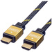 Roline HDMI Anschlusskabel HDMI-A Stecker 2.00m Schwarz, Gold 11.04.5502 doppelt geschirmt, vergoldete Steckkontakte HDMI-Kabel
