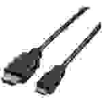 Value HDMI Anschlusskabel HDMI-A Stecker, HDMI-Mini-C Stecker 2.00m Schwarz 11.99.5580 Geschirmt HDMI-Kabel
