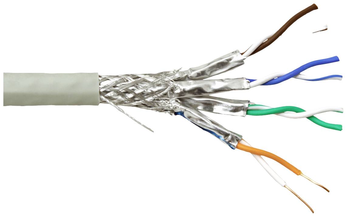 Value 21.99.0884 Netzwerkkabel CAT 6a S/FTP Grau 300m