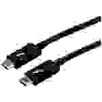 Roline USB-Kabel Thunderbolt™ 3 Thunderbolt™ (USB-C®) Stecker 1.00m Schwarz Geschirmt 11.02.9041
