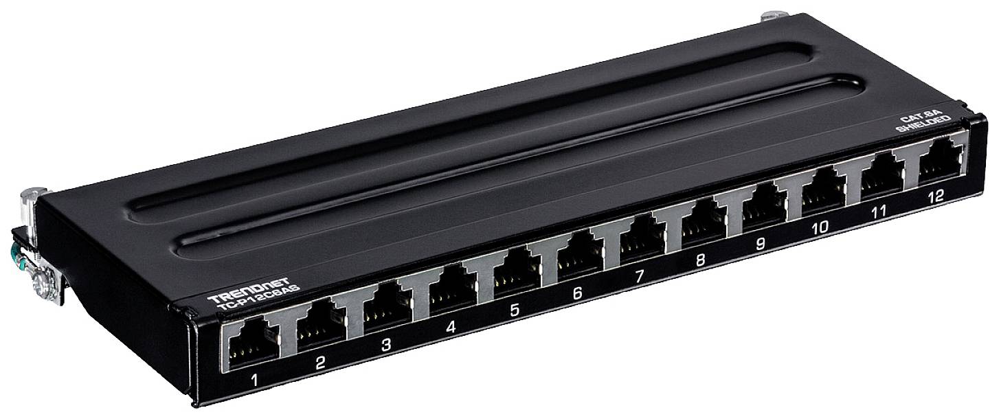 TrendNet TC-P12C6AS 12 Port Netzwerk-Patchpanel CAT 6a