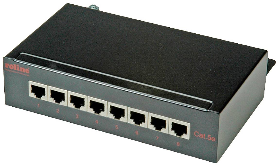 Roline 26.11.0310 8 Port Netzwerk-Patchpanel CAT 5e 1 HE