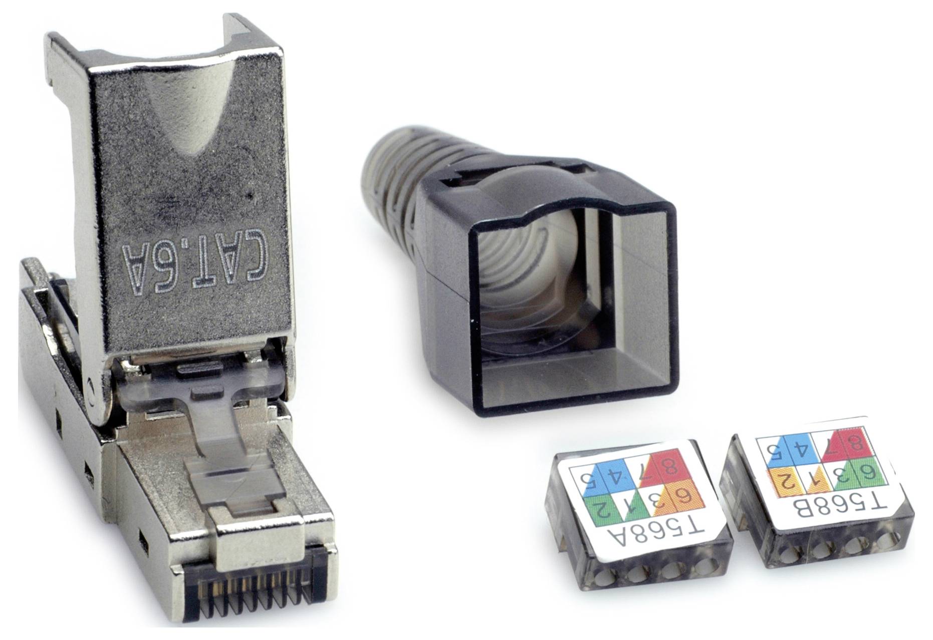 Value 26.99.0373 feldkonfektionierbarer RJ-45 Stecker Kat.6A (Class EA), STP 26.99.0373 Silber 1St.