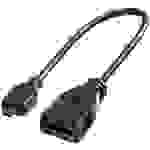 Roline HDMI Anschlusskabel HDMI-A Buchse, HDMI-Micro-D Stecker 0.15m Schwarz 11.04.5584 Geschirmt HDMI-Kabel