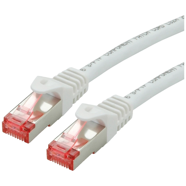 Roline 21.15.2661 RJ45 Netzwerkkabel, Patchkabel CAT 6 S/FTP 1.00m Weiß, Schwarz 1St. Roline 21.15.2661 RJ45 Netzwerkkabel, Patchkabel CAT 6 S/FTP 1.00m Weiß, Schwarz 1St.