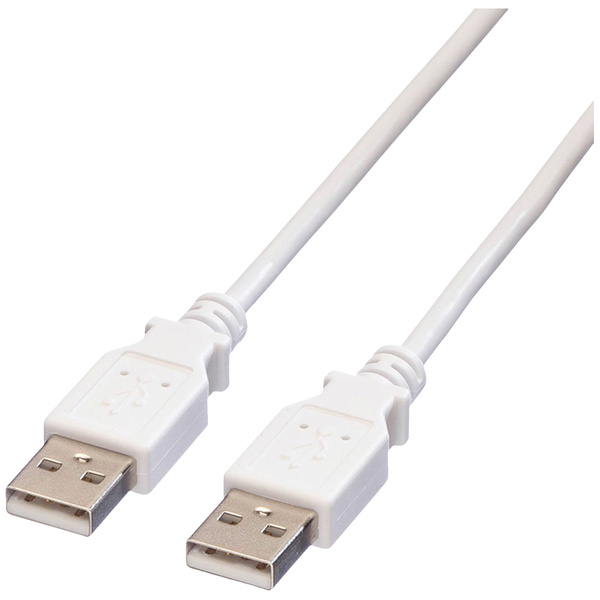 Value USB-Kabel USB 2.0 USB-A Stecker 1.80m Weiß Geschirmt 11.99.8919