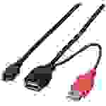 Roline USB-Kabel USB 2.0 USB-A Stecker, USB-A Buchse, USB-Micro-B Stecker 1.00m Schwarz Geschirmt 19.08.1009