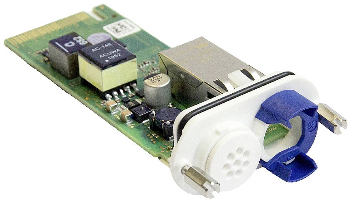 Eine grüne Netzwerkkarte mit Ethernet-Anschluss und elektronischen Bauteilen, bereit zum Einbau in einen Computer zur Verbindung mit einem Netzwerk.