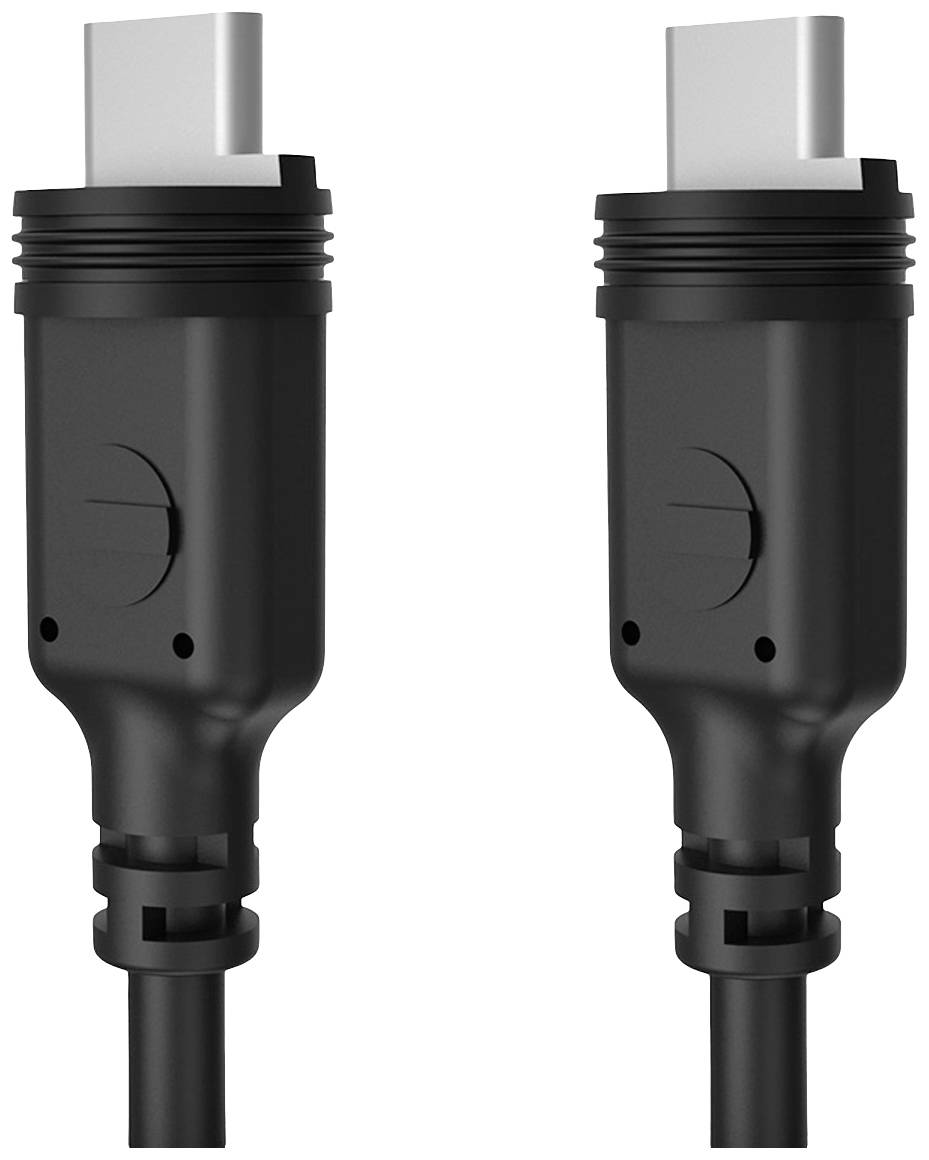 Zwei schwarze HDMI-Kabel mit rechteckigen Anschlüssen. Die Kabel sind nebeneinander in vertikaler Ausrichtung dargestellt.