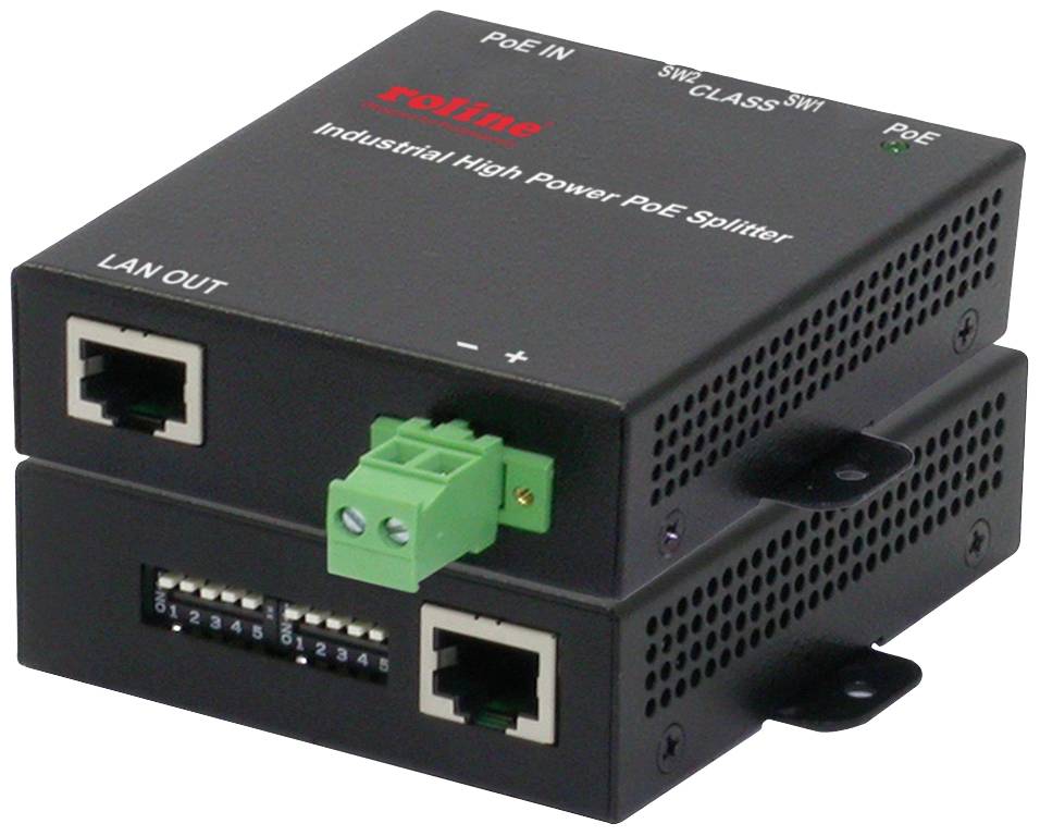 Roline 21.13.1173 PoE Splitter 10 / 100 / 1000 MBit/s IEEE 802.3af (12.95 W)