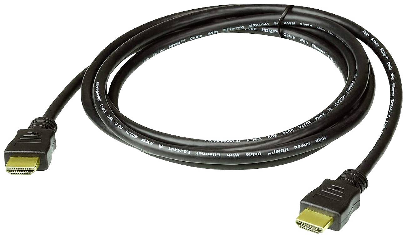 ATEN Anschlusskabel HDMI-A Stecker 3.00m 2L-7D03H 4K UHD, Geschirmt HDMI-Kabel