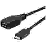 Roline USB-Kabel USB 3.2 Gen1 (USB 3.0 / USB 3.1 Gen1) USB-C® Stecker, USB-A Buchse 0.15m Schwarz 11.02.9030