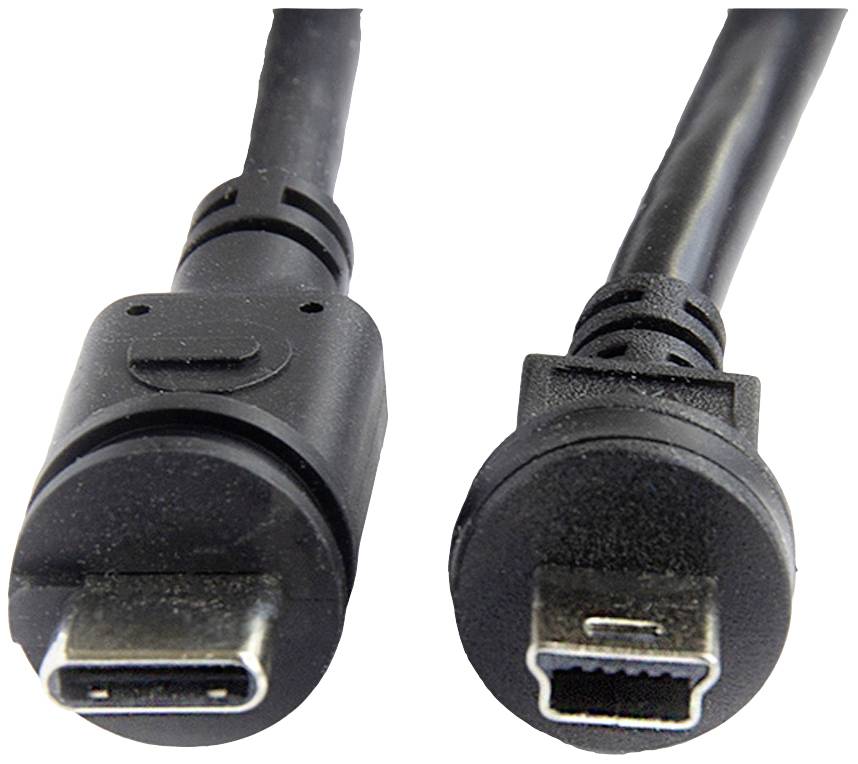 USB-C- und Mini-USB-Kabelstecker nebeneinander.