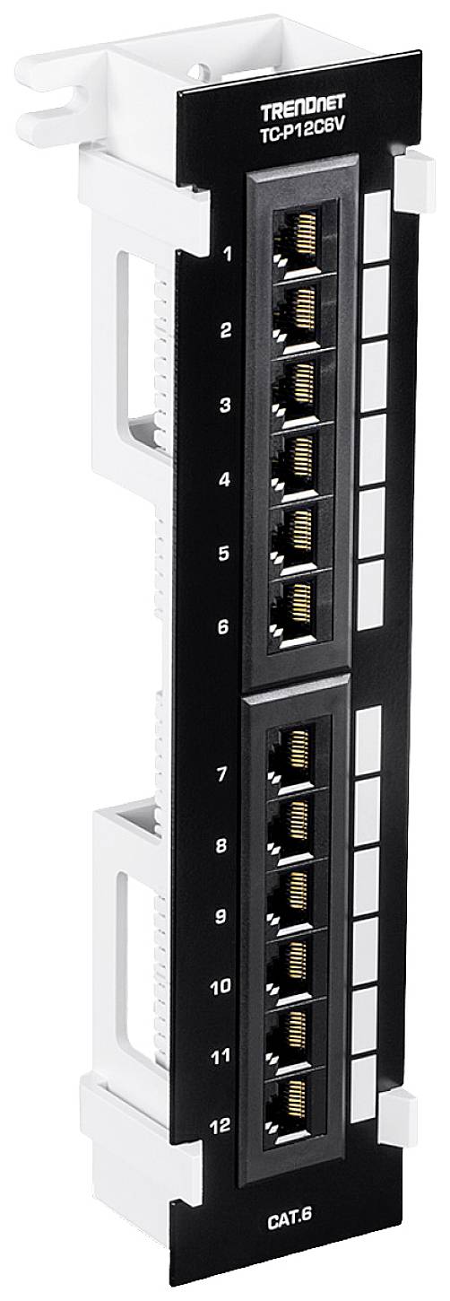TrendNet TC-P12C6V 12 Port Netzwerk-Patchpanel CAT 6