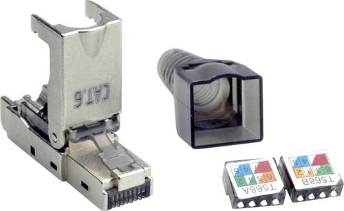 Value 26.99.0371 feldkonfektionierbarer RJ-45 Stecker Kat.6 (Class E), STP 26.99.0371 Silber